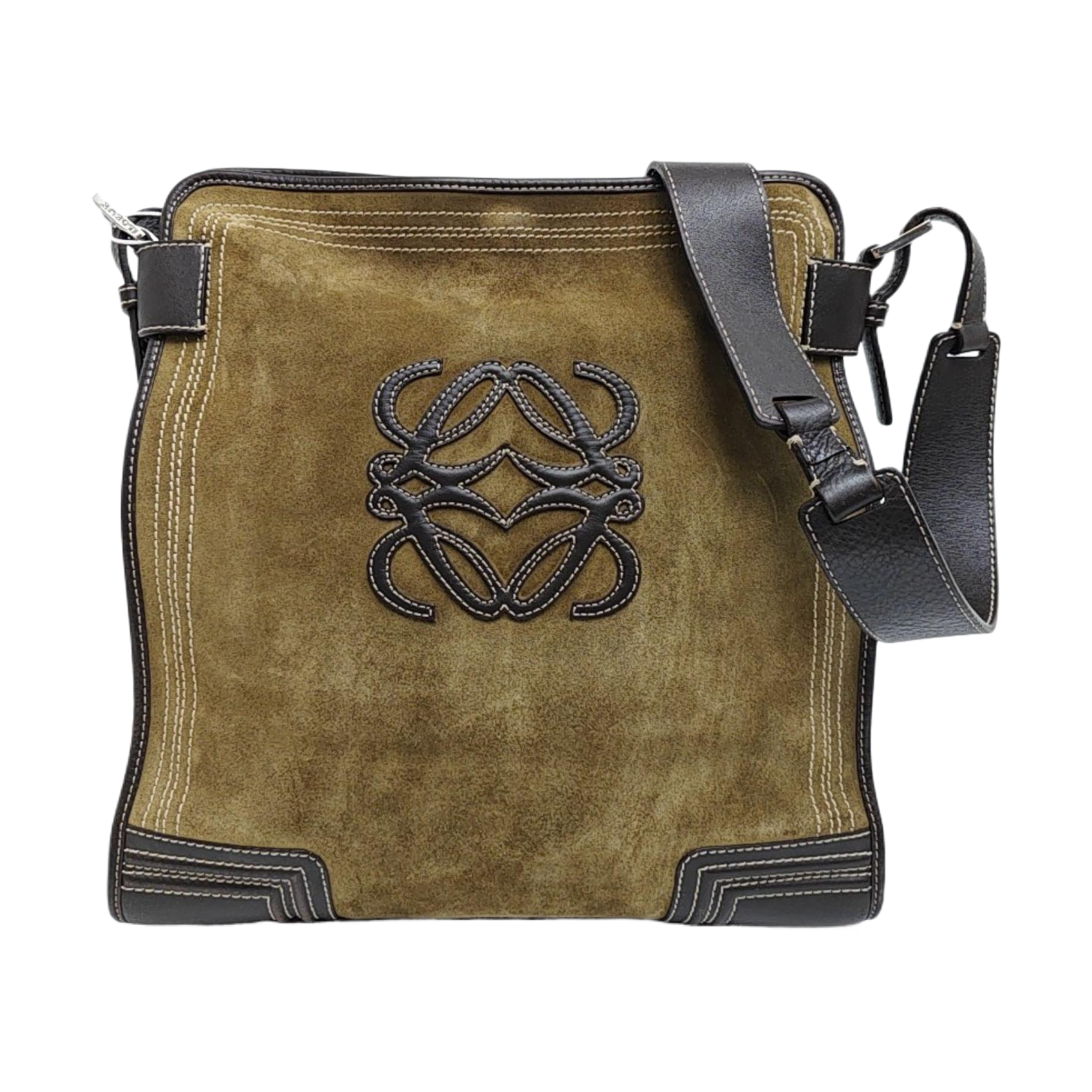 Suede Shoulder Bag Green