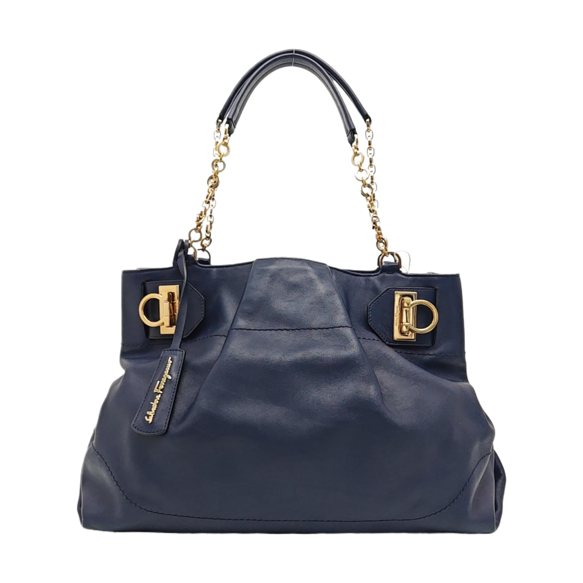 Calfskin Tote Bag Blue