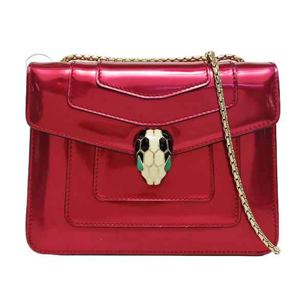 SERPENTI FOREVER Small Patent Leather Red