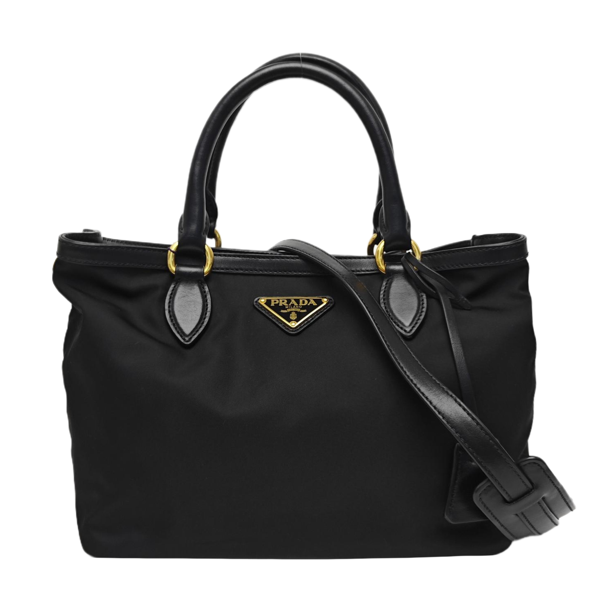 Nylon Shoulder Bag Black