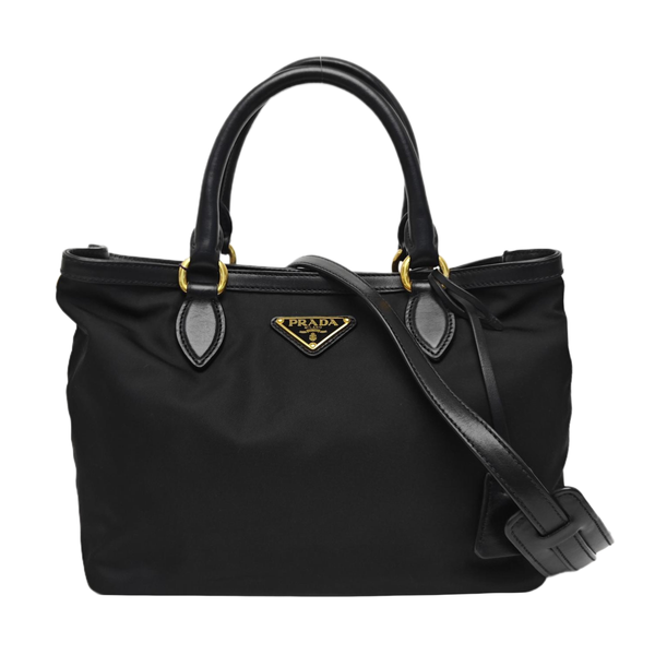 Nylon Shoulder Bag Black