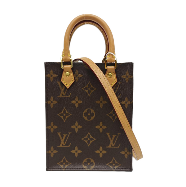 SAC PLAT Mini Monogram Coated Canvas Brown