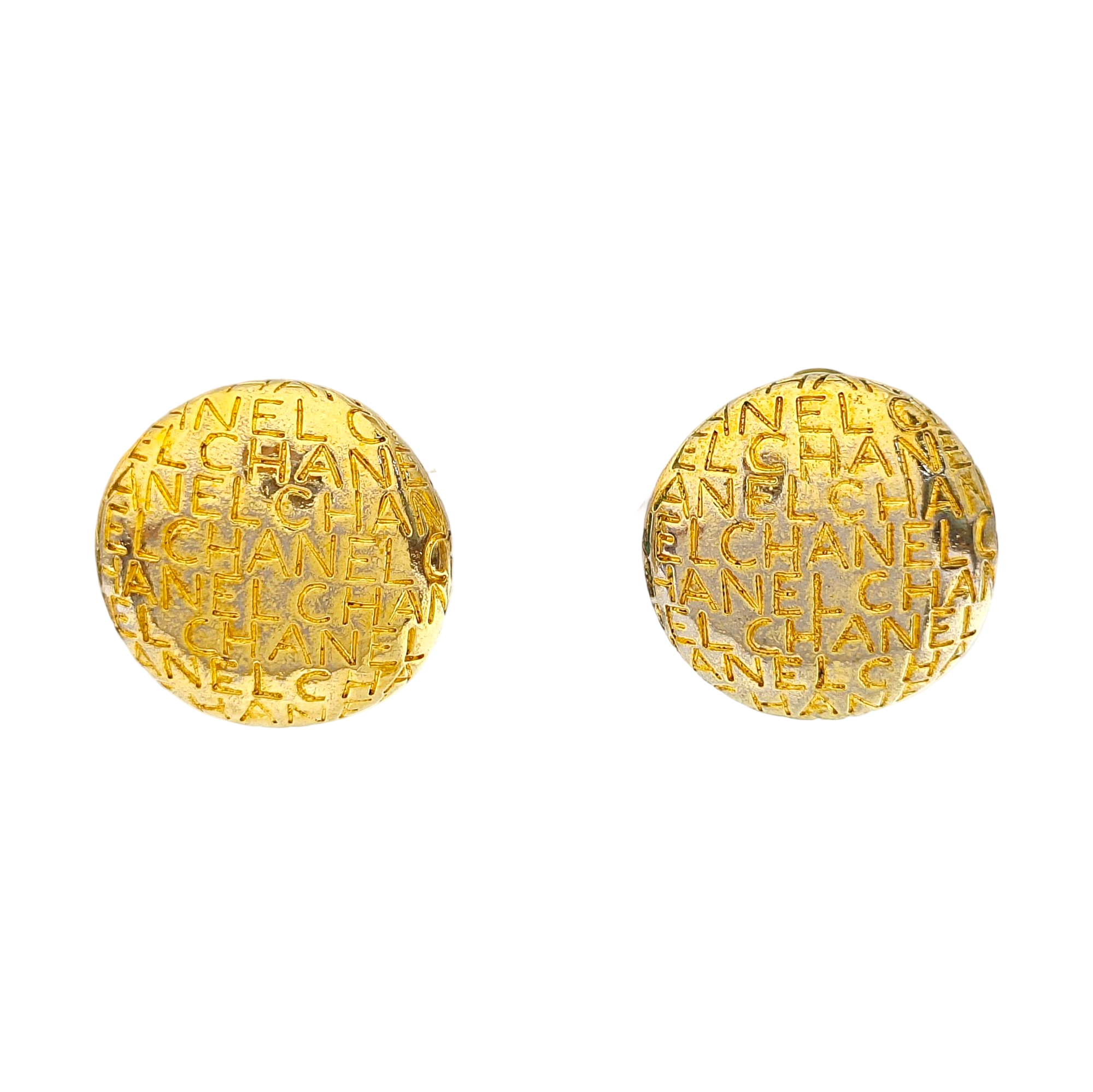 Vintage Metal Gold Clip On Earrings