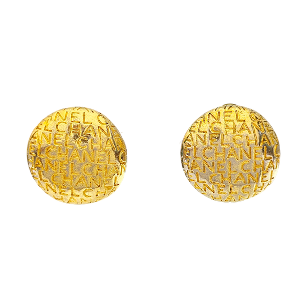 Vintage Metal Gold Clip On Earrings