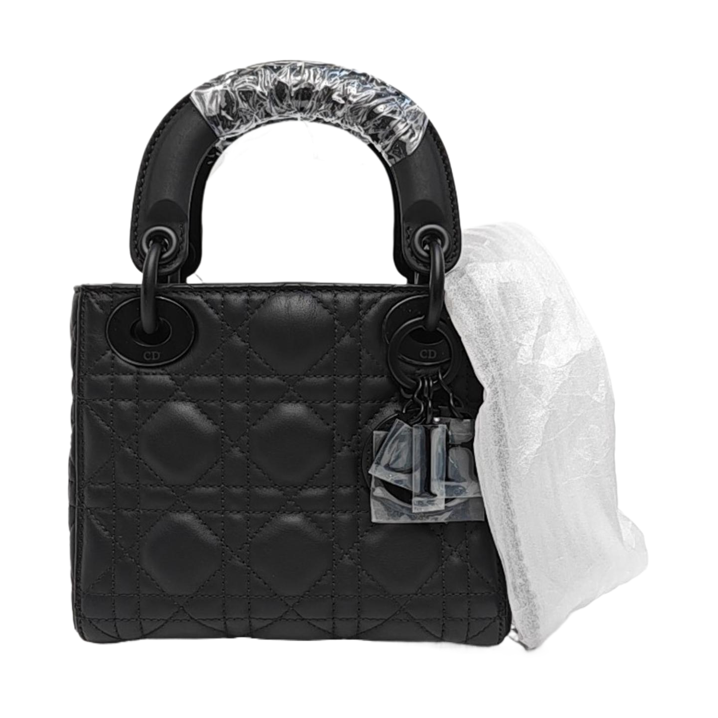 Lady Dior Mini Cannage Lambskin Black