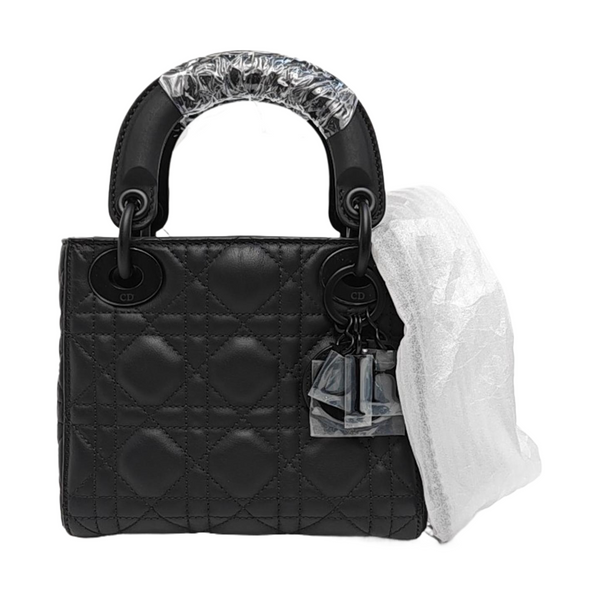 Lady Dior Mini Cannage Lambskin Black
