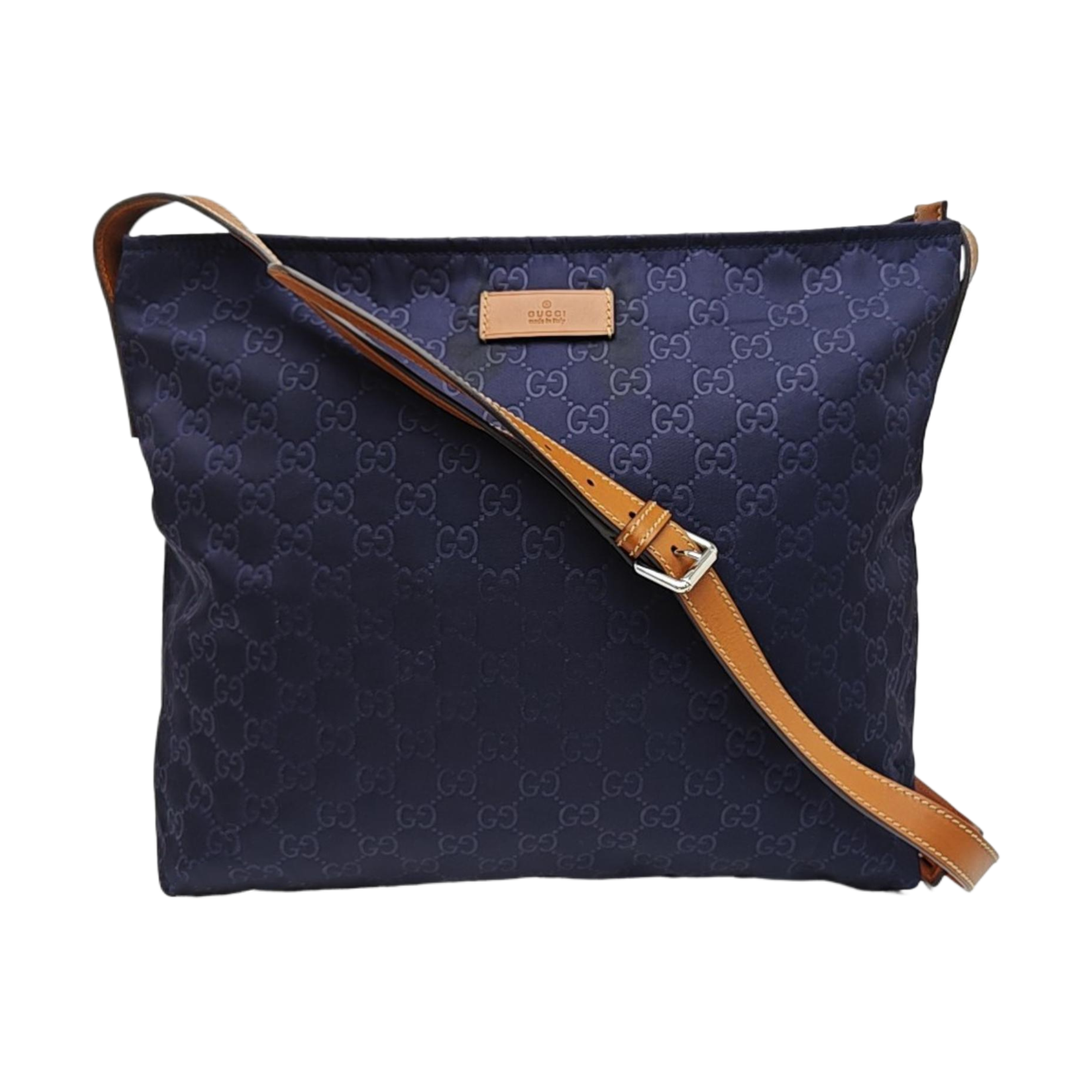 Monogram Nylon Shoulder Bag Blue