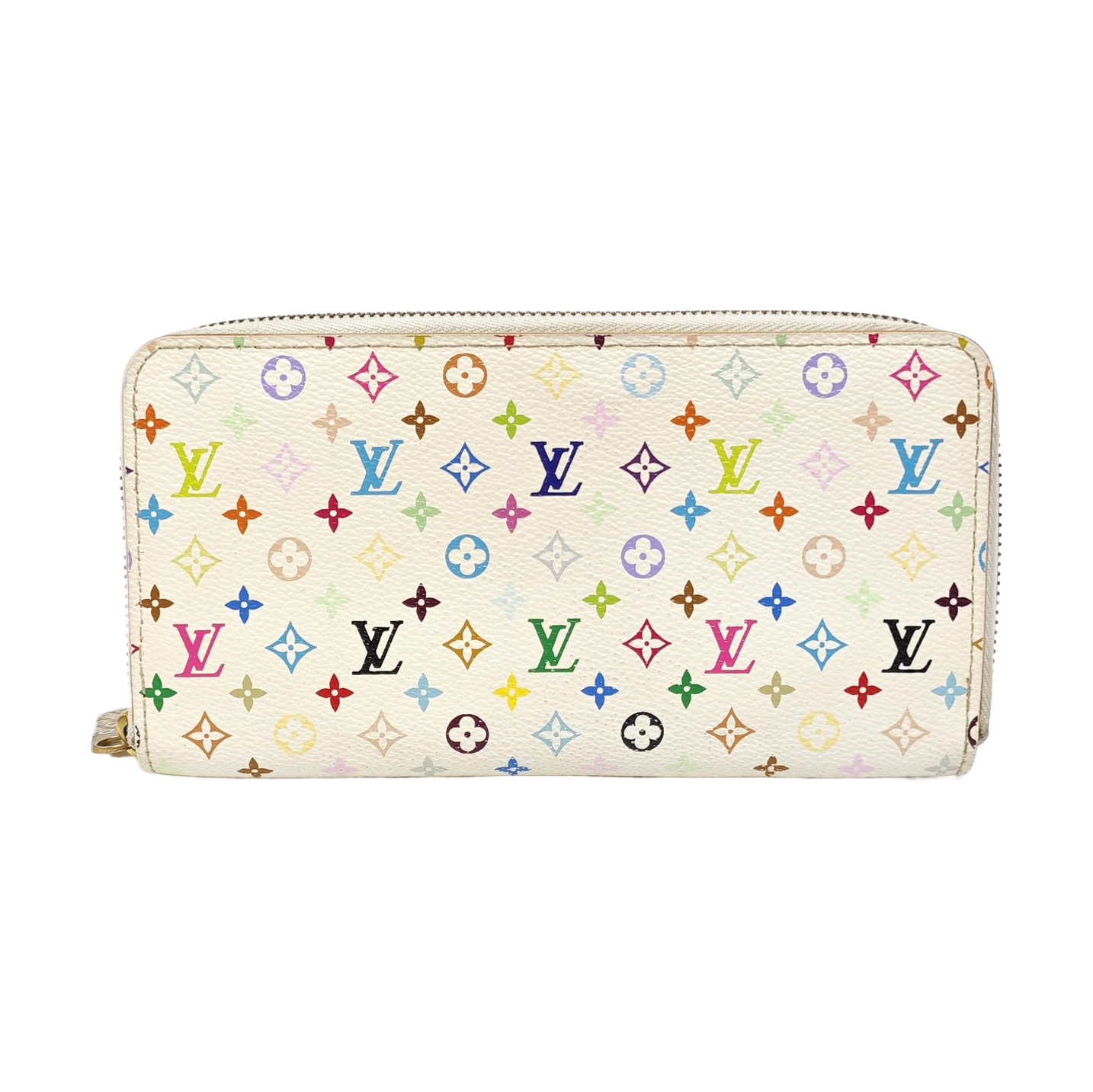 LV × TM ZIPPY Monogram Coated Canvas White Wallet