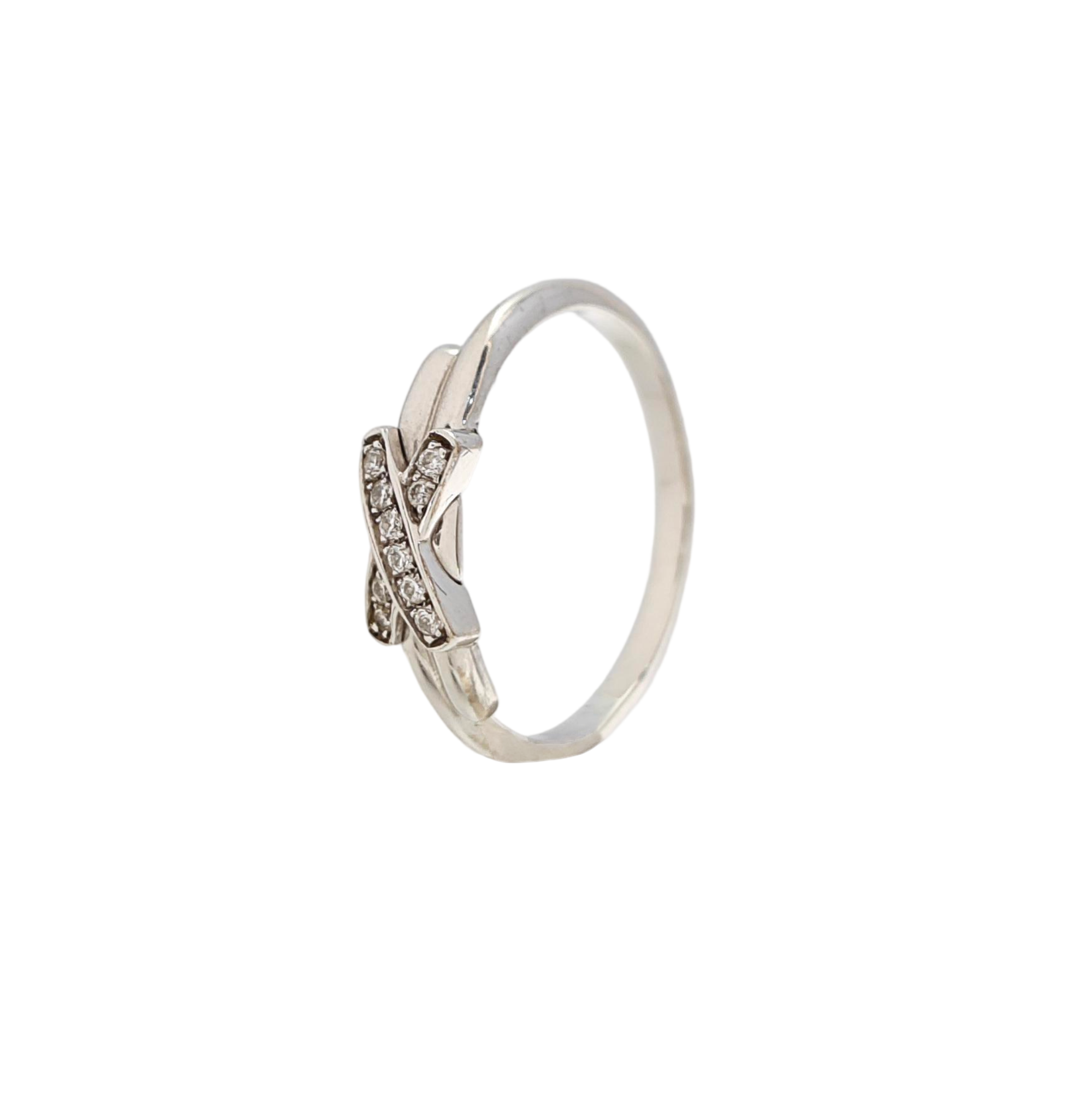 Jeux De Liens 18k White Gold Silver Ring EU 50
