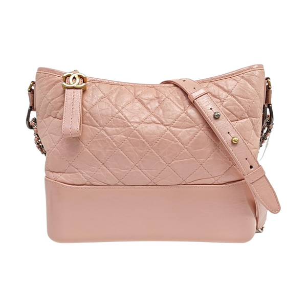 GABRIELLE Medium Quilted Calfskin Pink