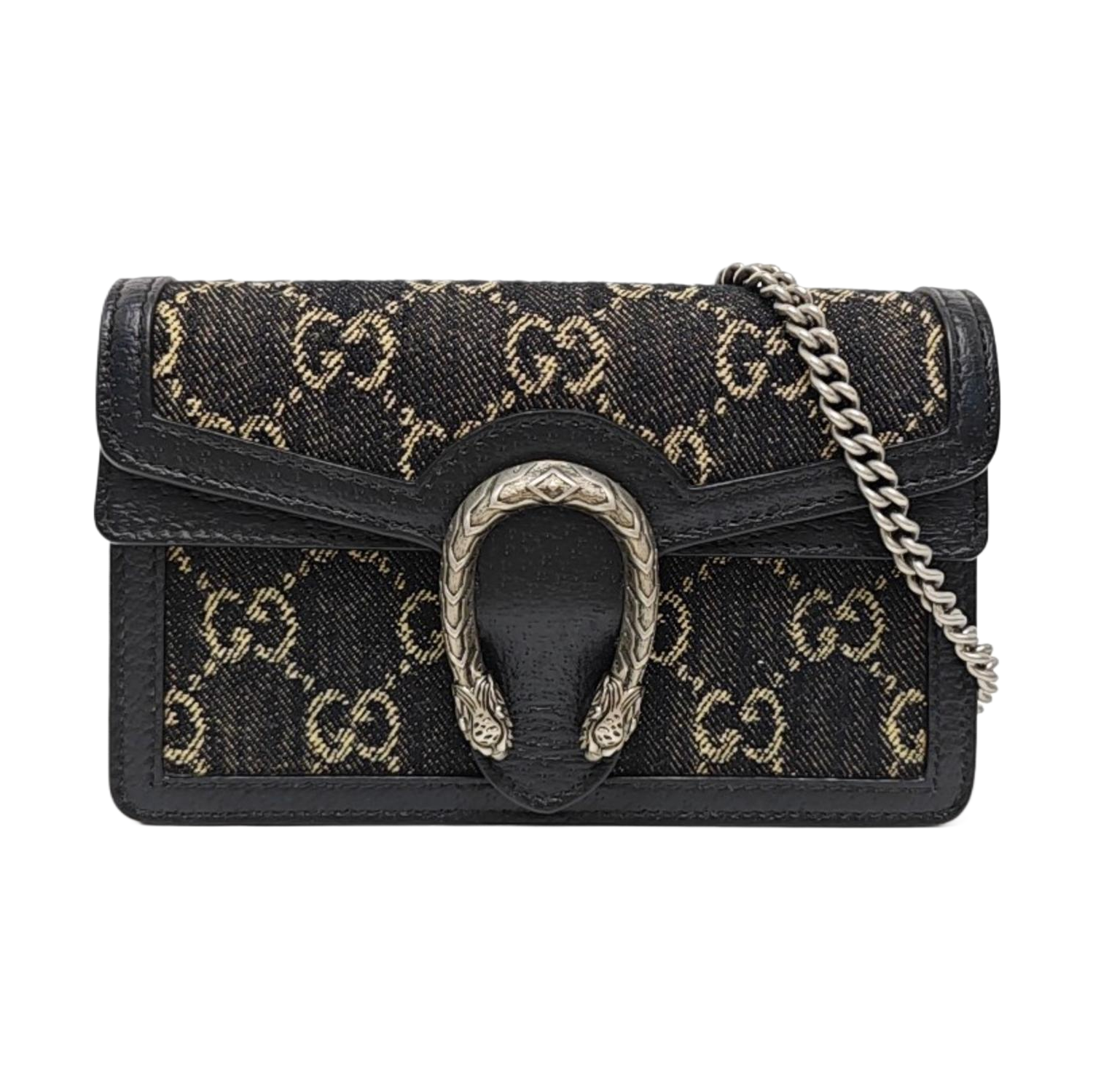 Dionysus Super Mini Monogram Denim Black