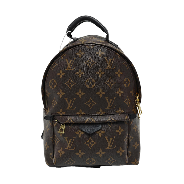 Authenticated pre-owned  PALM SPRINGS PM Monogram Coated Canvas Brown - Backpack at Looply