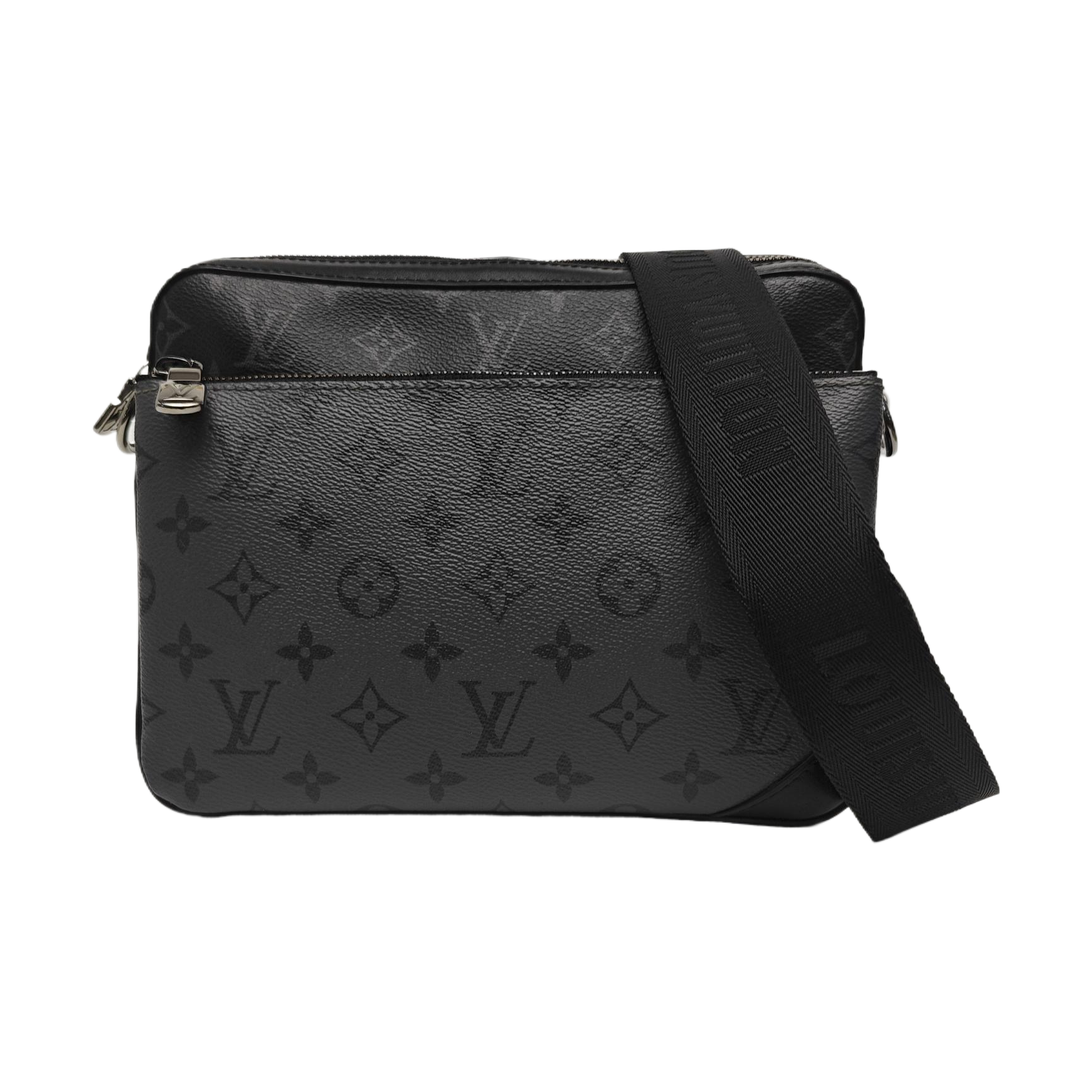 TRIO Monogram Coated Canvas Gray