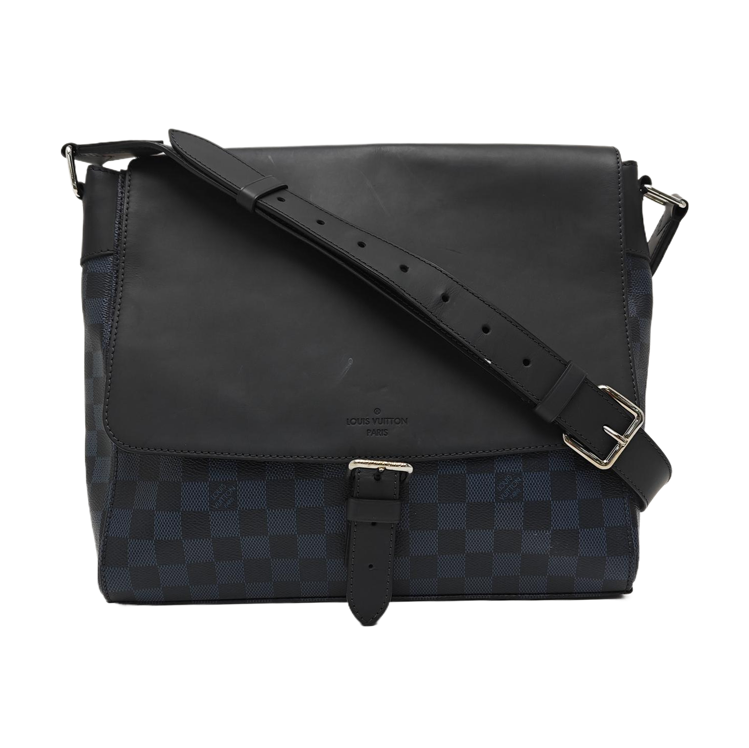NEWPORT Damier Coated Canvas Blue