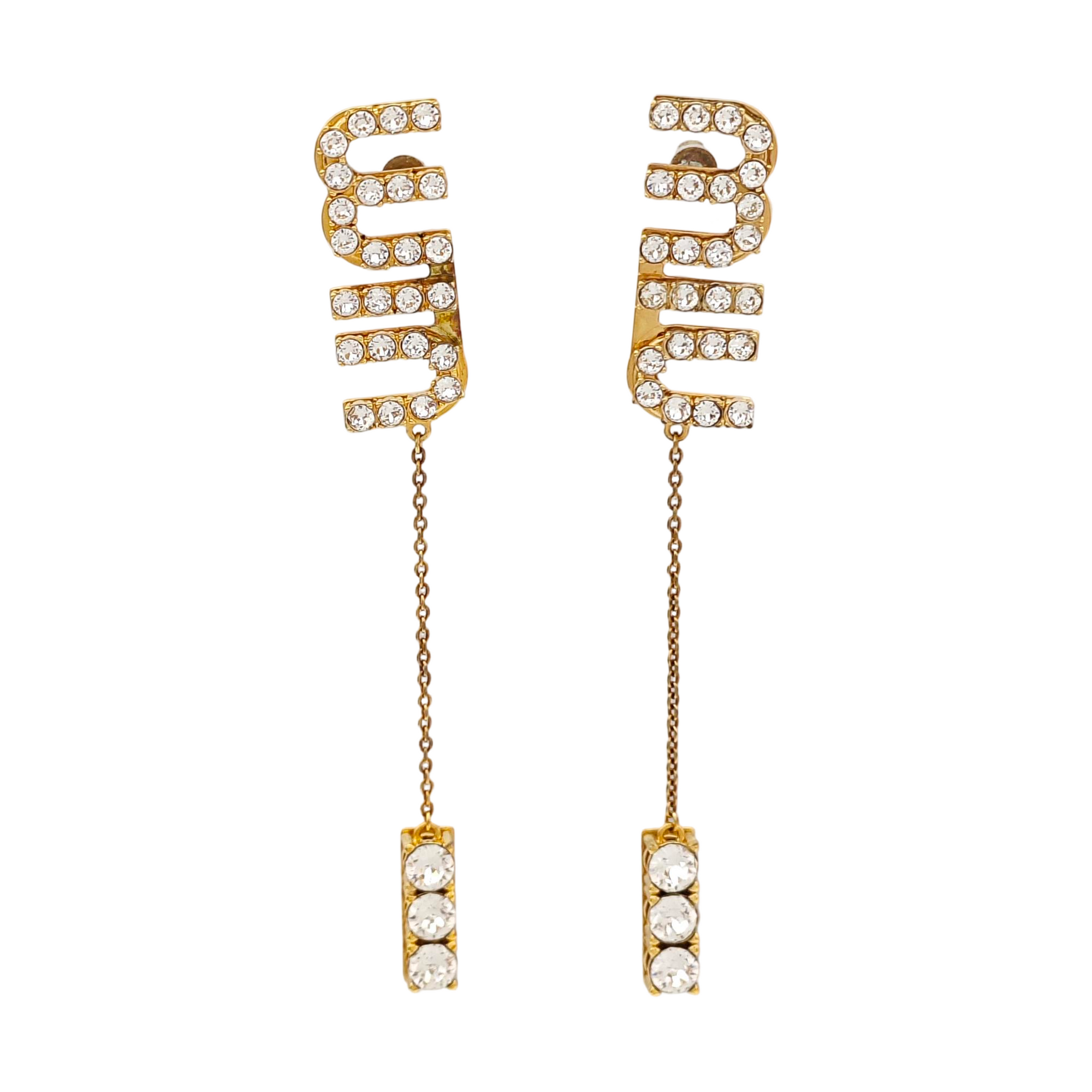 Metal Clear Stud Earrings
