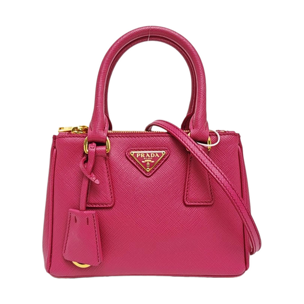 Galleria Super Mini Saffiano Calfskin Red