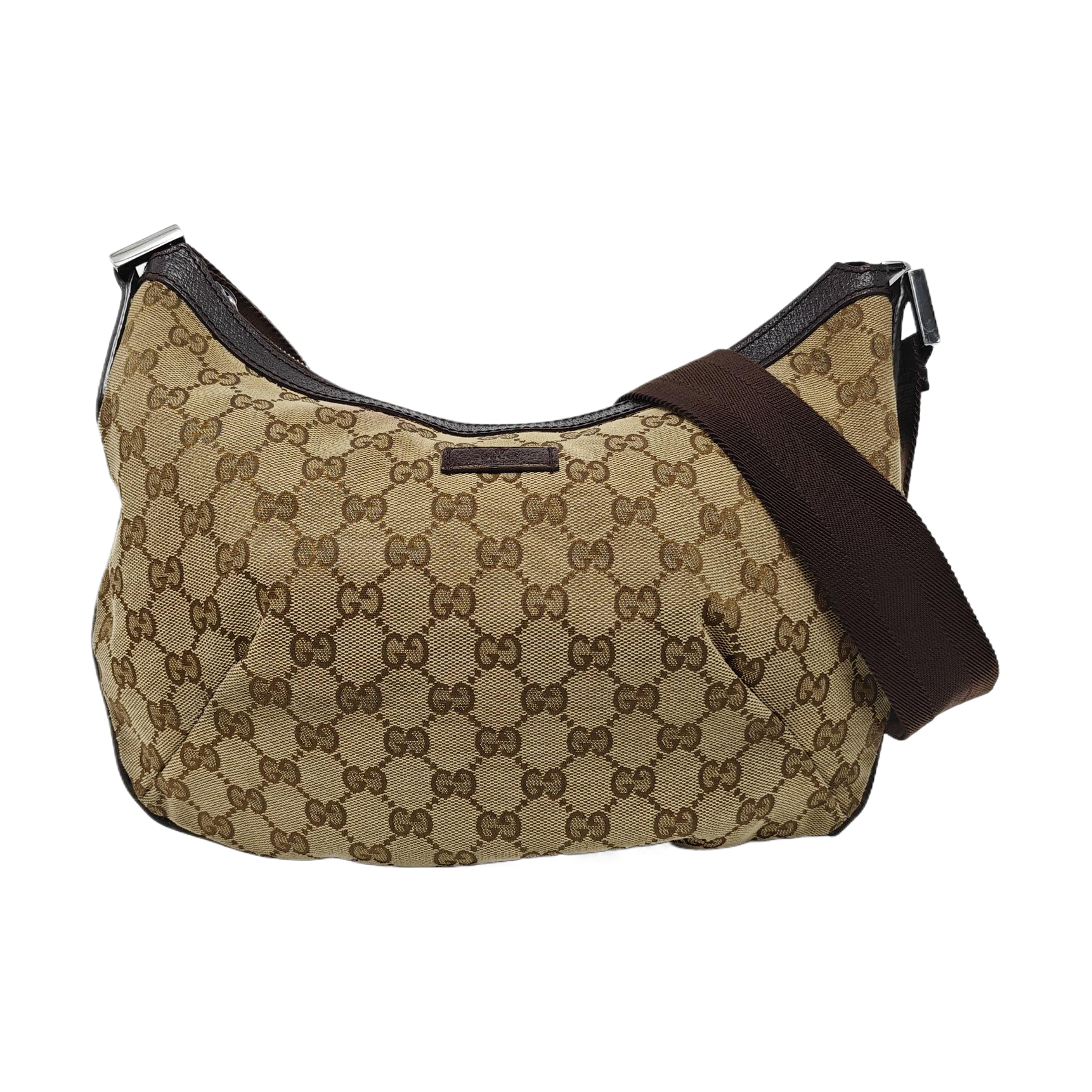 Monogram Canvas Shoulder Bag Beige
