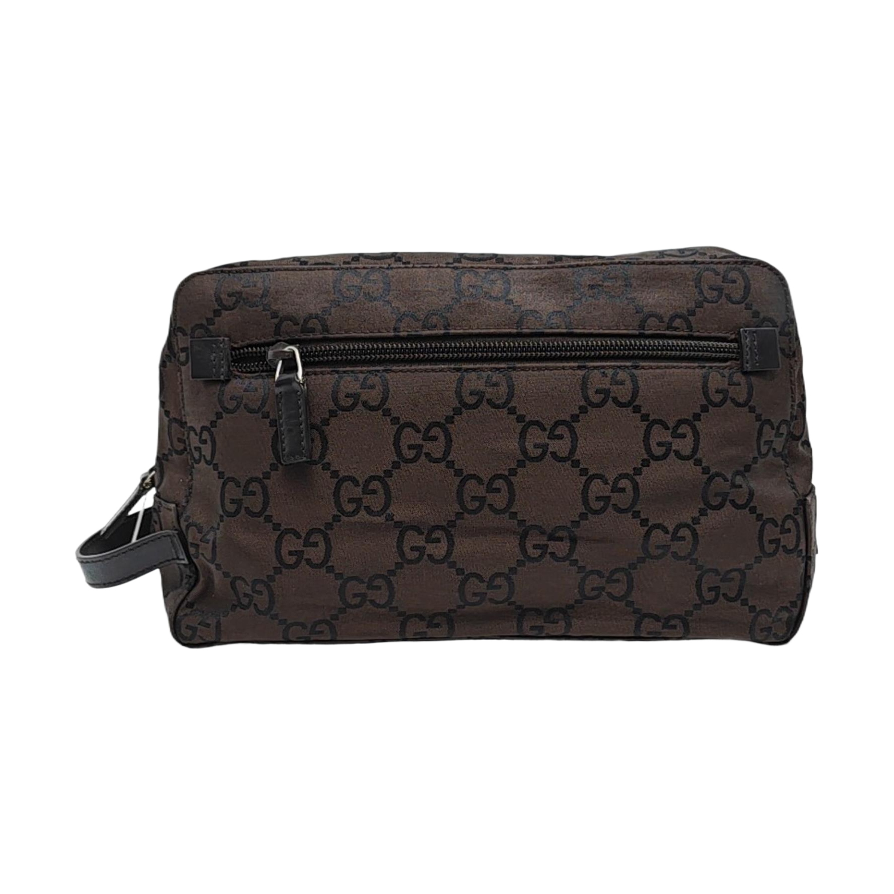 Monogram Canvas Clutch Brown
