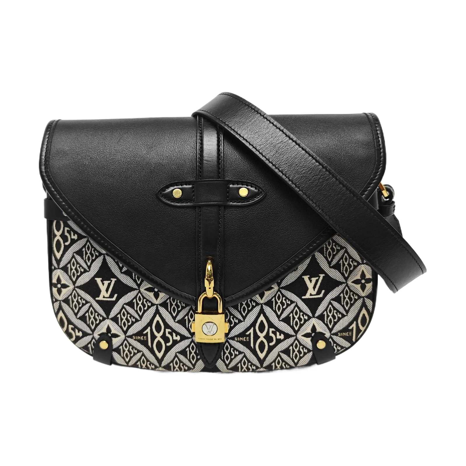 SAUMUR MM Calfskin Black