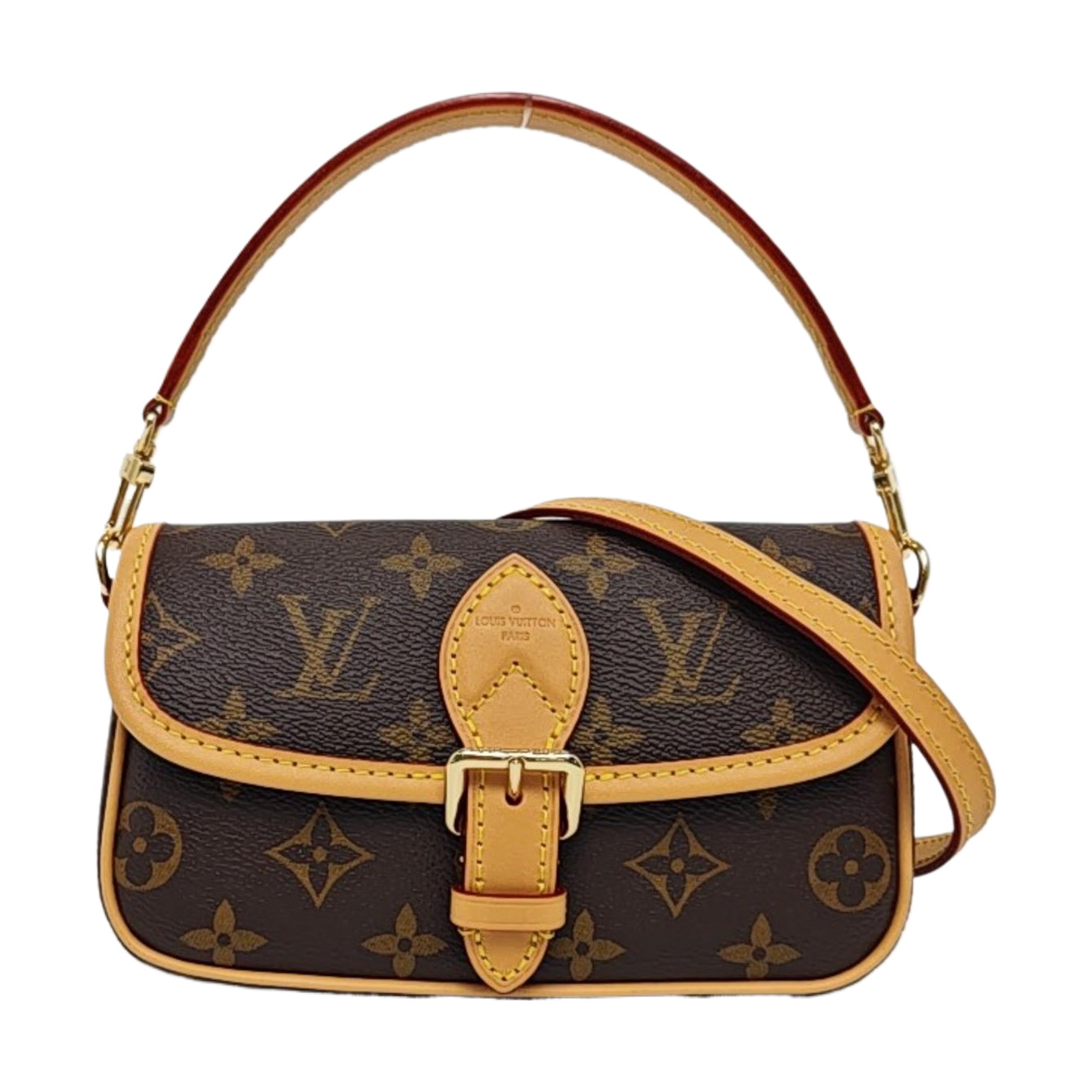 DIANE Nano Monogram Coated Canvas Brown