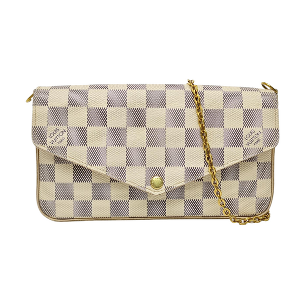 FÉLICIE Damier Azur Coated Canvas White