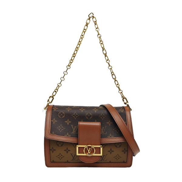 DAUPHINE MM Monogram Coated Canvas Brown