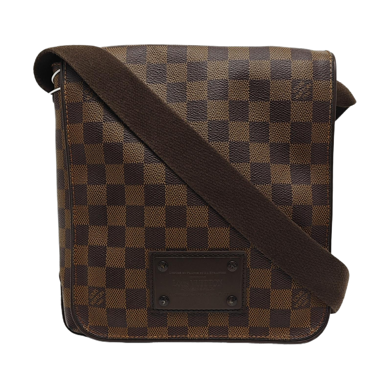 BROOKLYN PM Damier Ebene Coated Canvas Brown