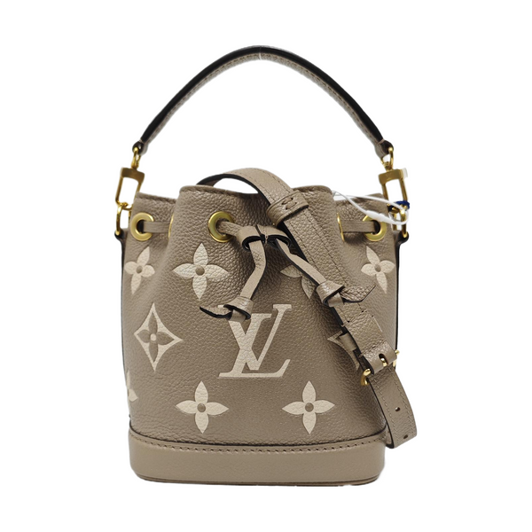 NOÉ Nano Monogram Calfskin Gray