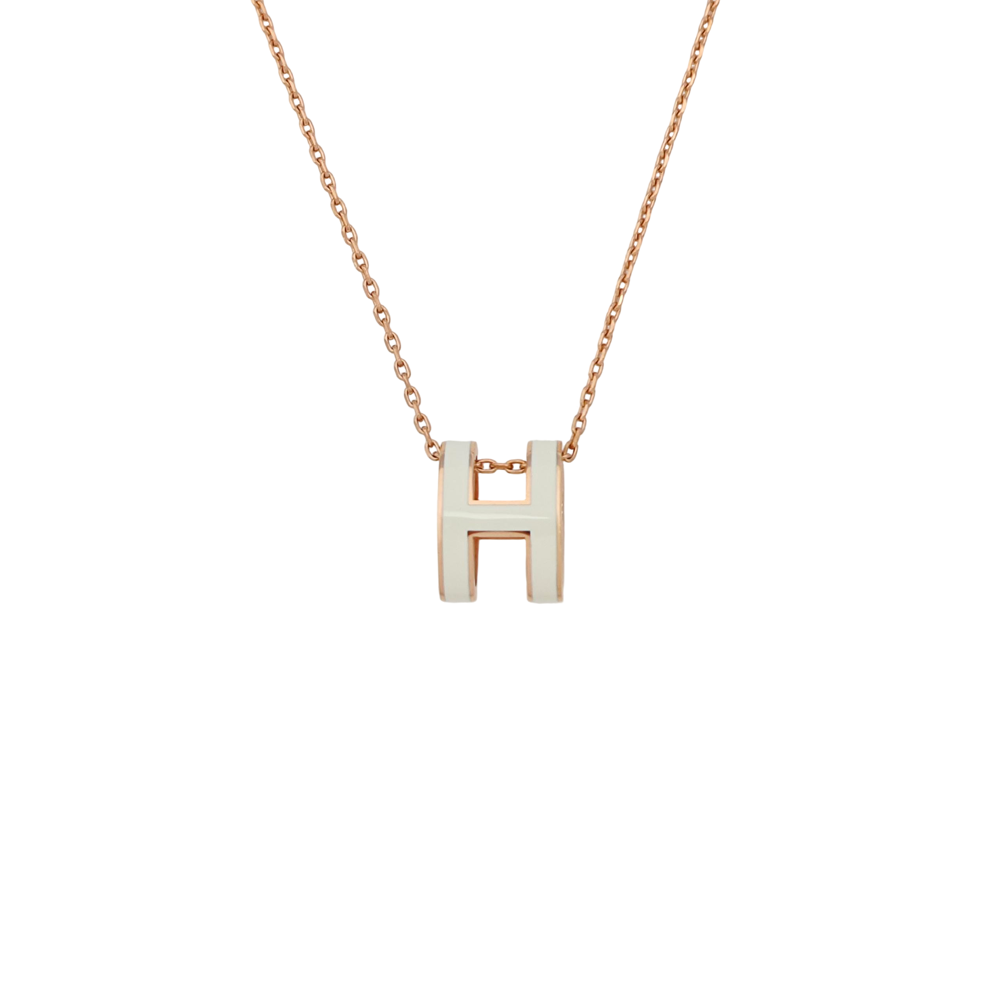 Pop H Metal Rose Gold Necklace