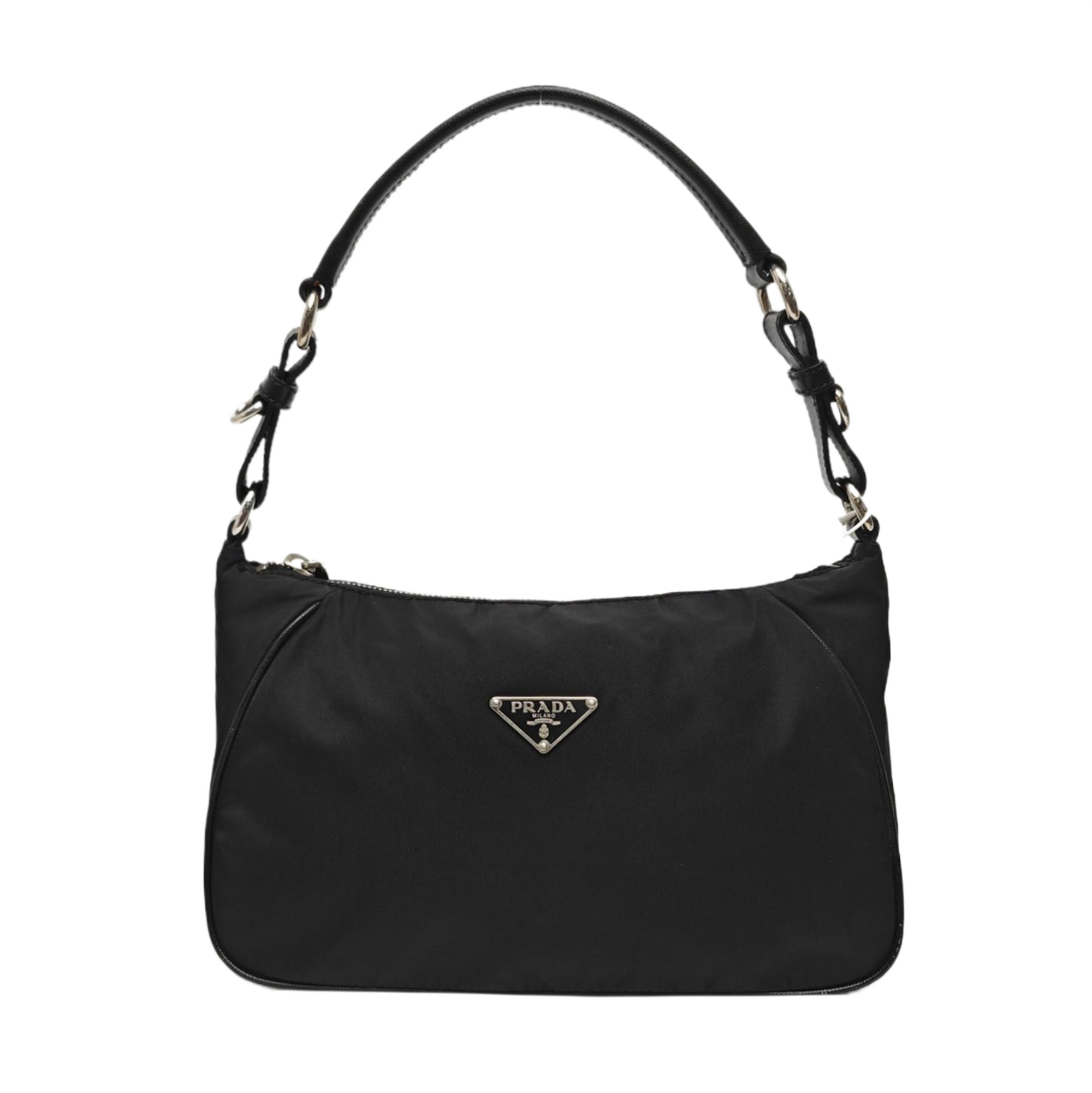Nylon Top Handle Bag Black