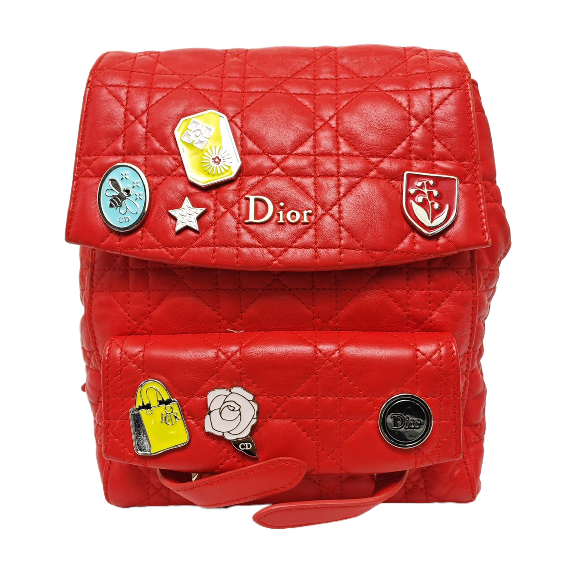 Stardust Cannage Calfskin Red