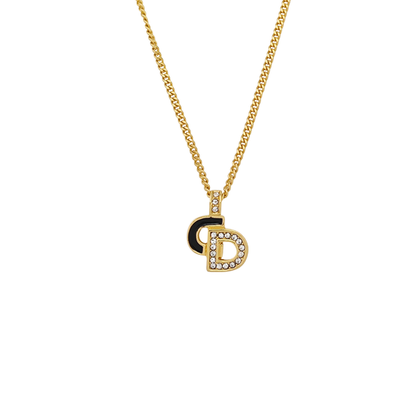 Petit CD Metal Gold Necklace
