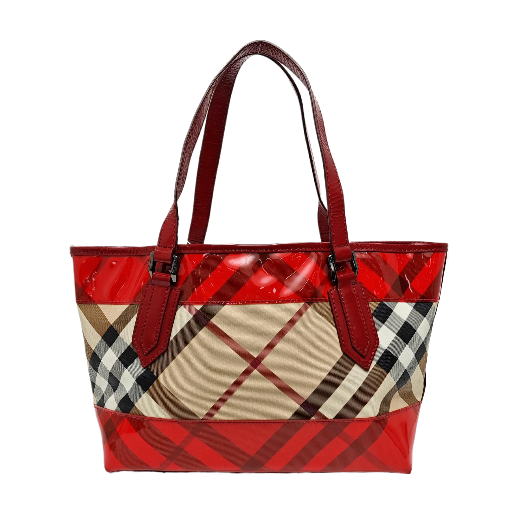 Coated Canvas Tote Bag Beige