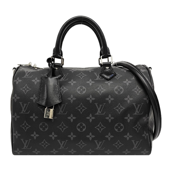 Monogram Coated Canvas Shoulder Bag Black