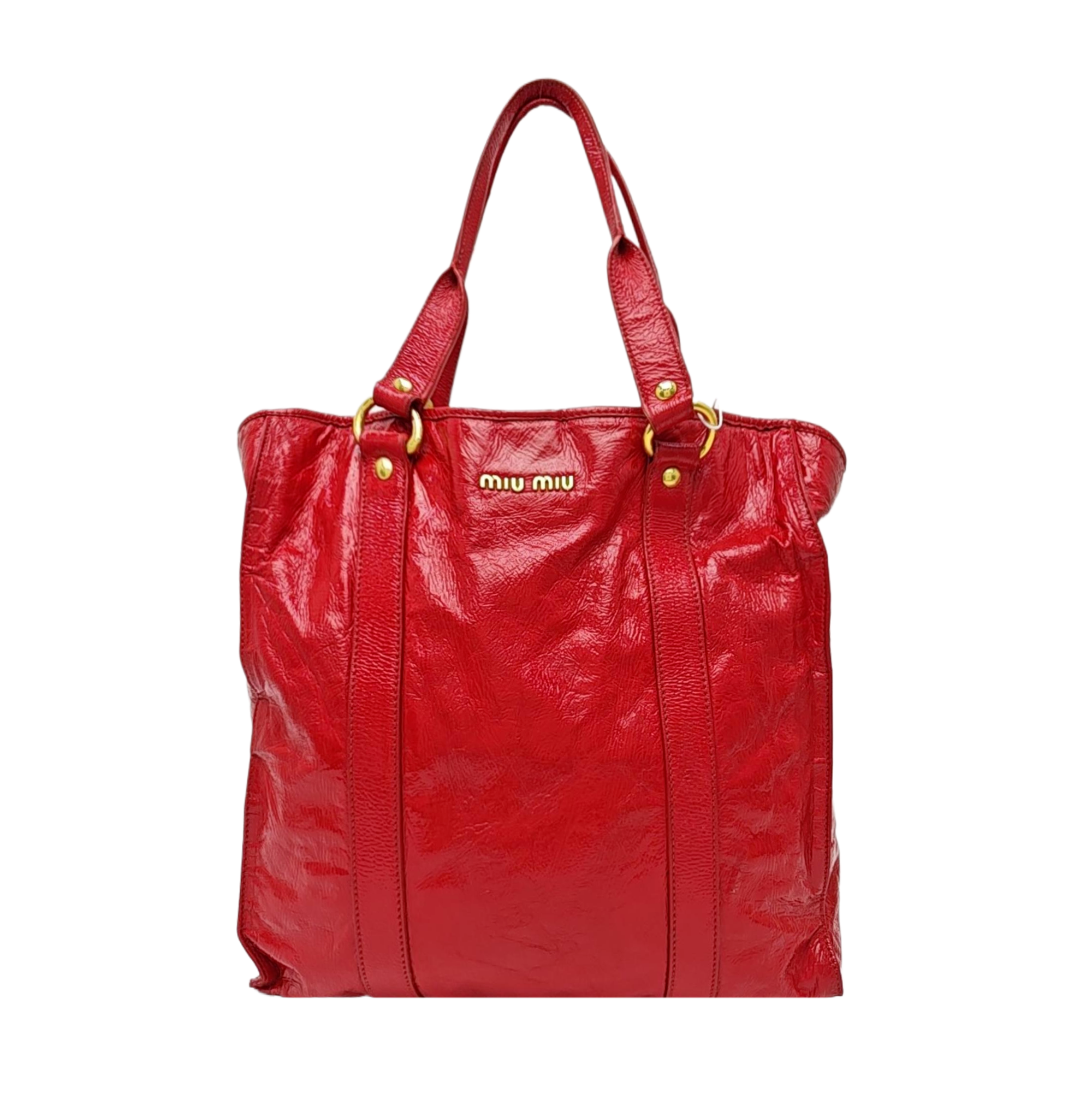Calfskin Top Handle Bag Red
