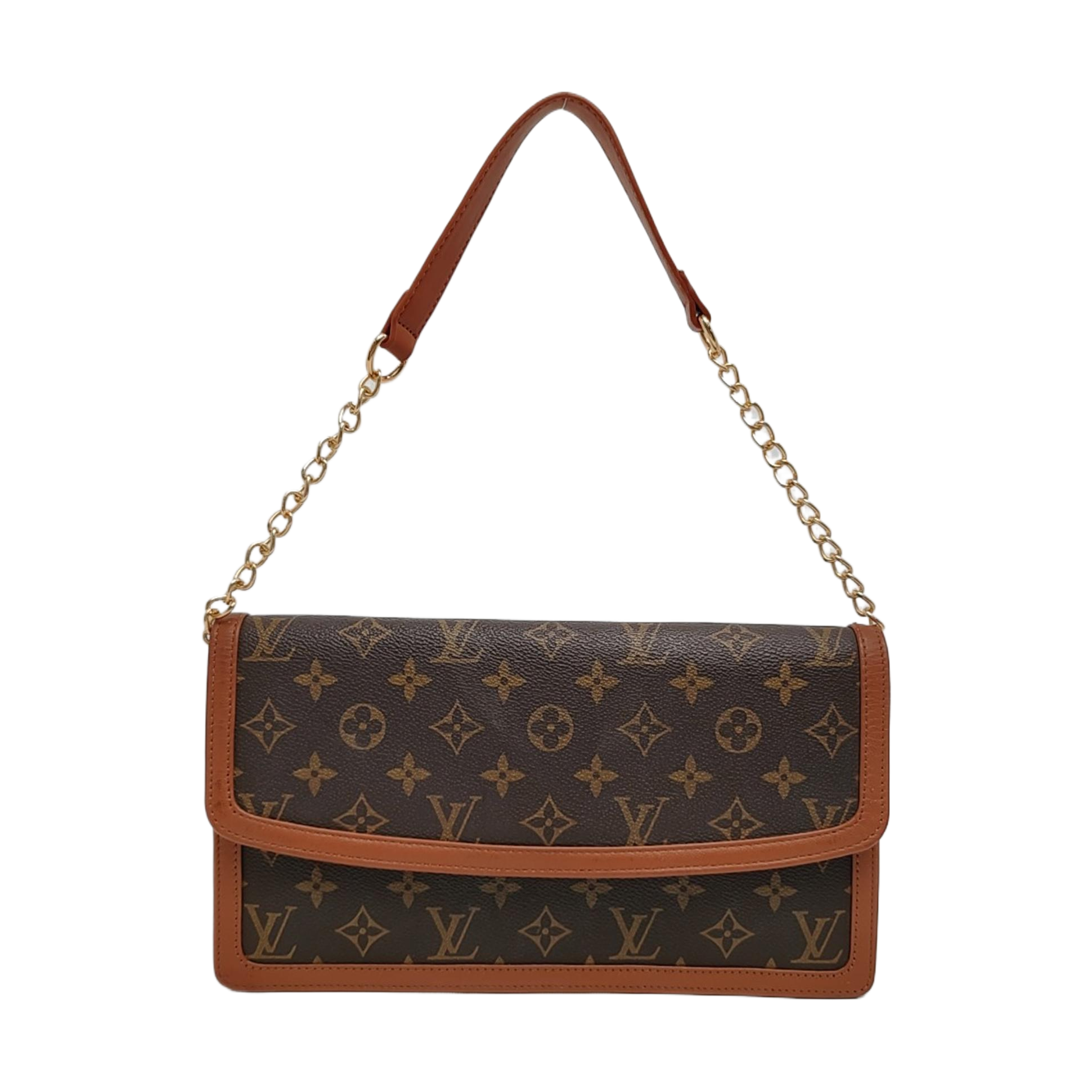 DAME GM Monogram Coated Canvas Brown