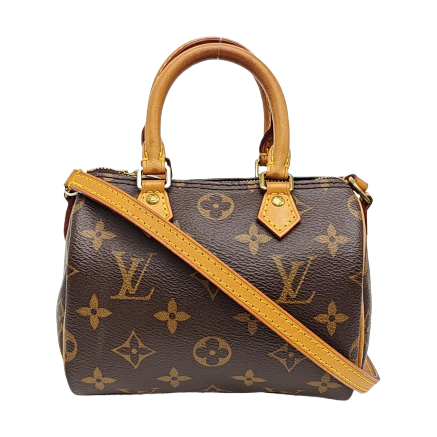 SPEEDY Nano Monogram Coated Canvas Brown