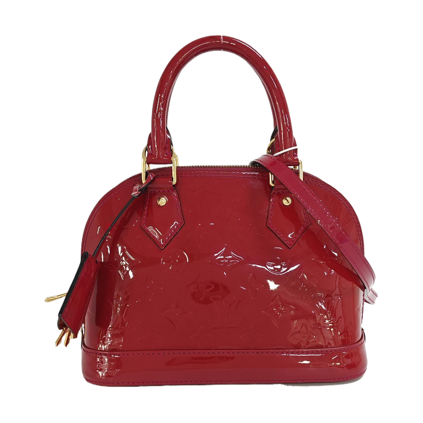 ALMA BB Monogram Patent Leather Red