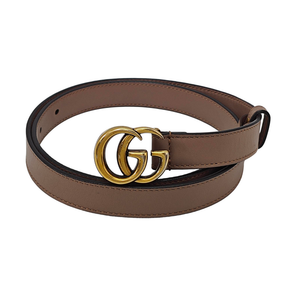 Leather Belt Beige