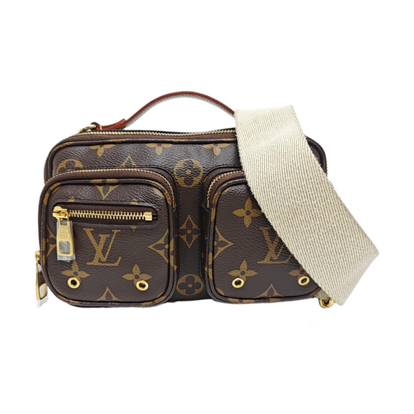 UTILITY Monogram Coated Canvas Brown