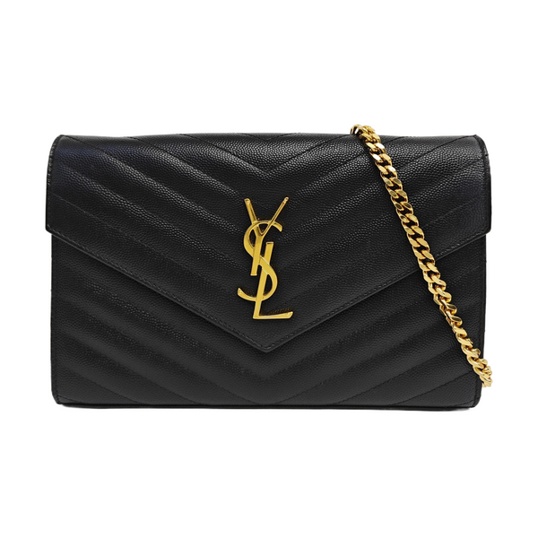MONOGRAM Medium Chevron Calfskin Black
