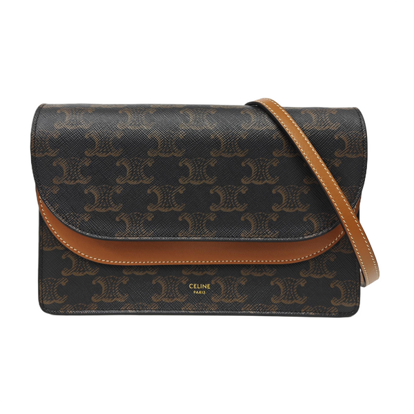 TRIOMPHE CANVAS Small Coated Canvas Brown