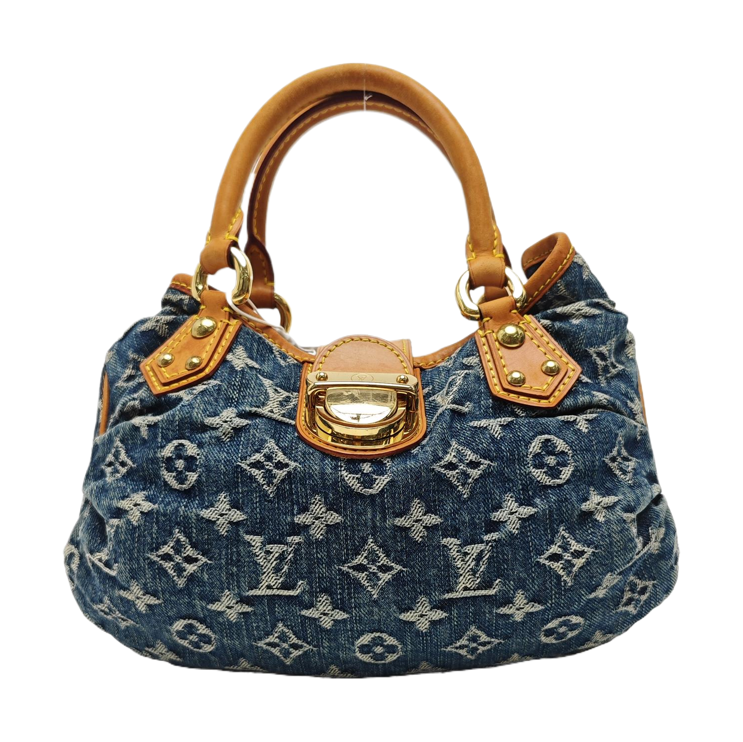 PLEATY Monogram Denim Blue
