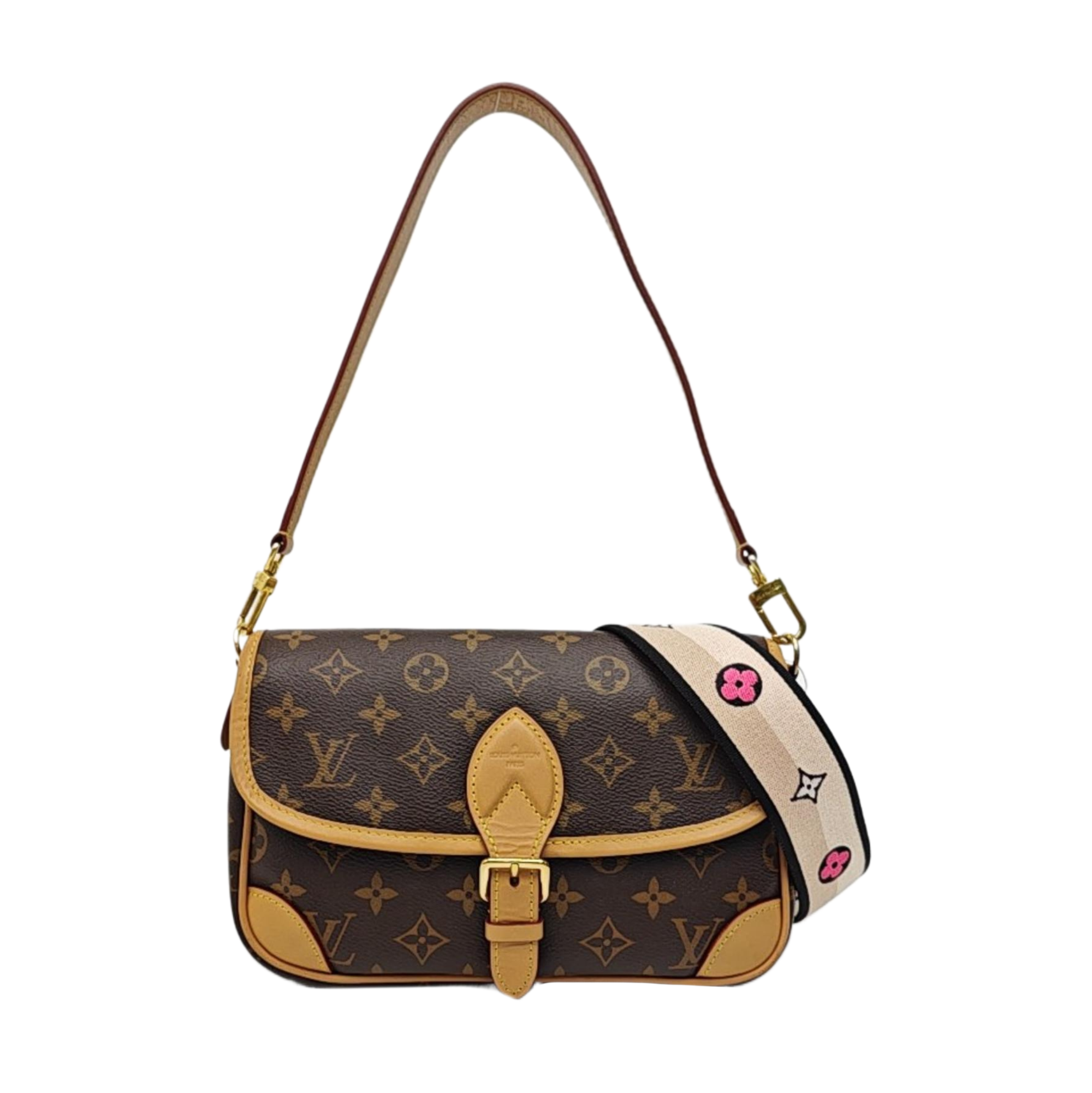 DIANE Monogram Coated Canvas Brown