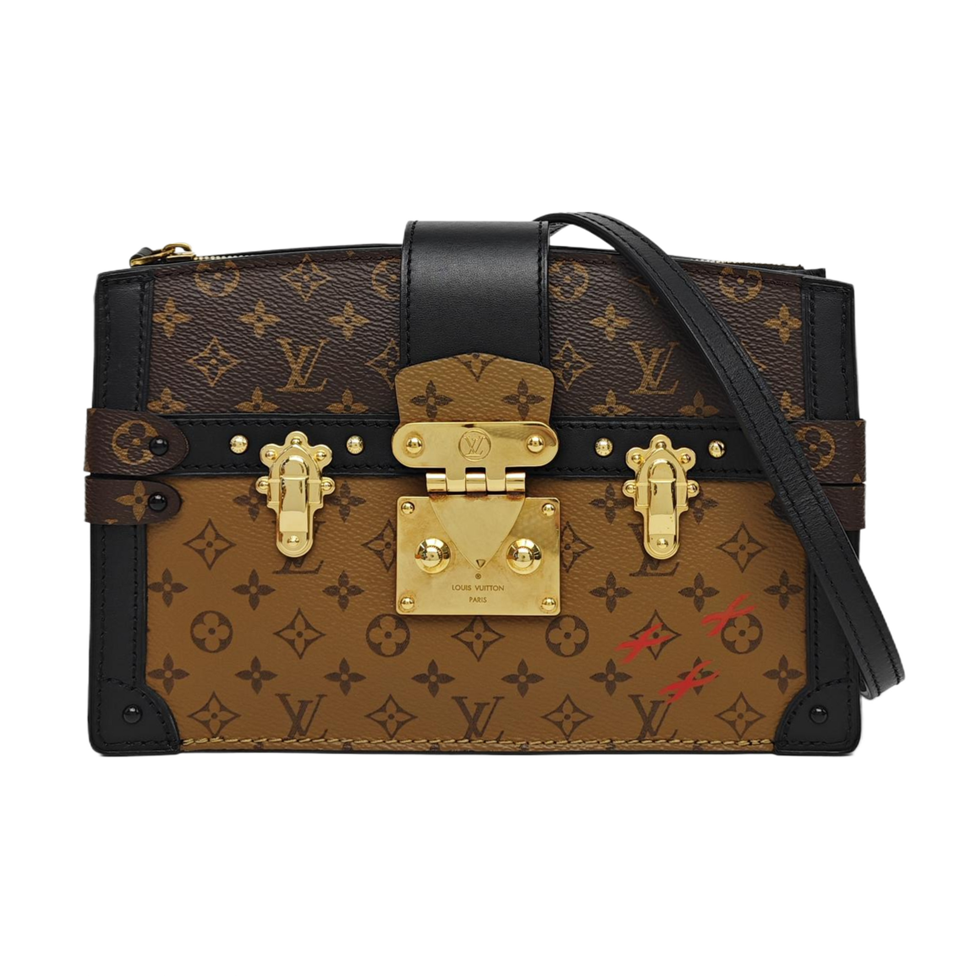 TRUNK Monogram Coated Canvas Brown