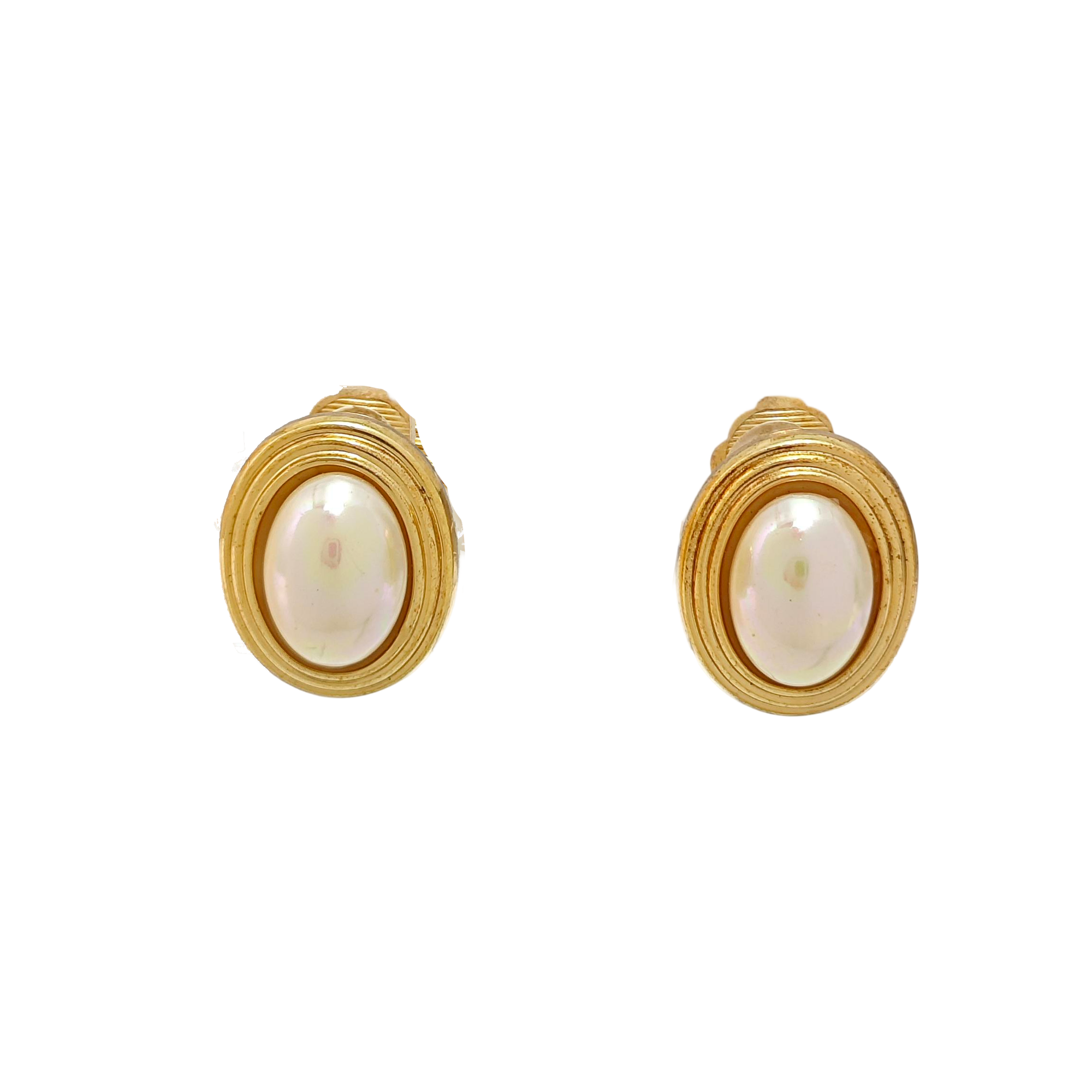 Metal White Clip On Earrings