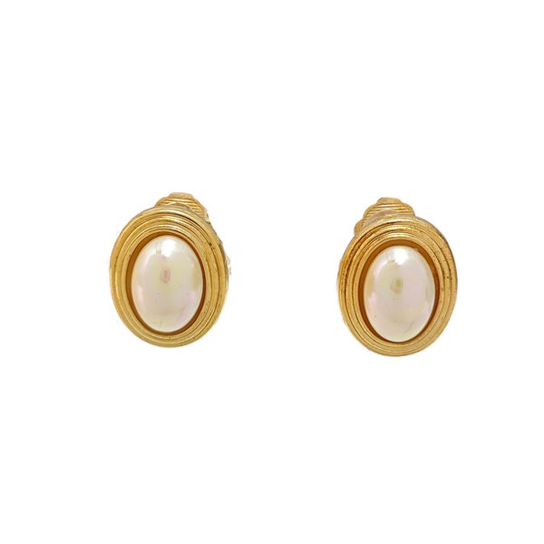Metal White Clip On Earrings