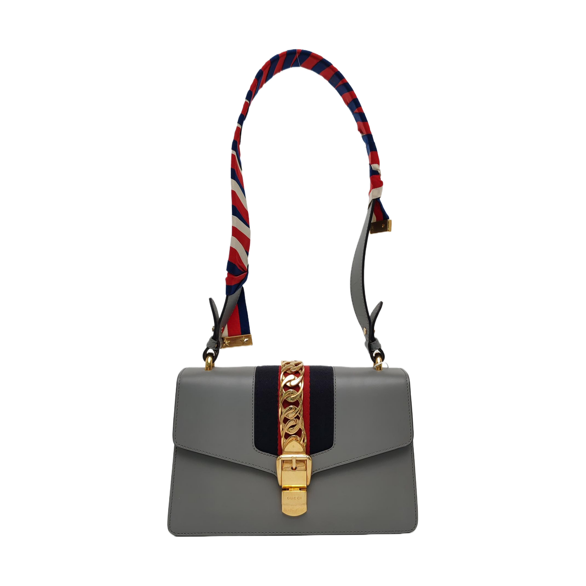 Authenticated pre-owned  Sylvie Small Calfskin Grey - Shoulder Bag at Looply