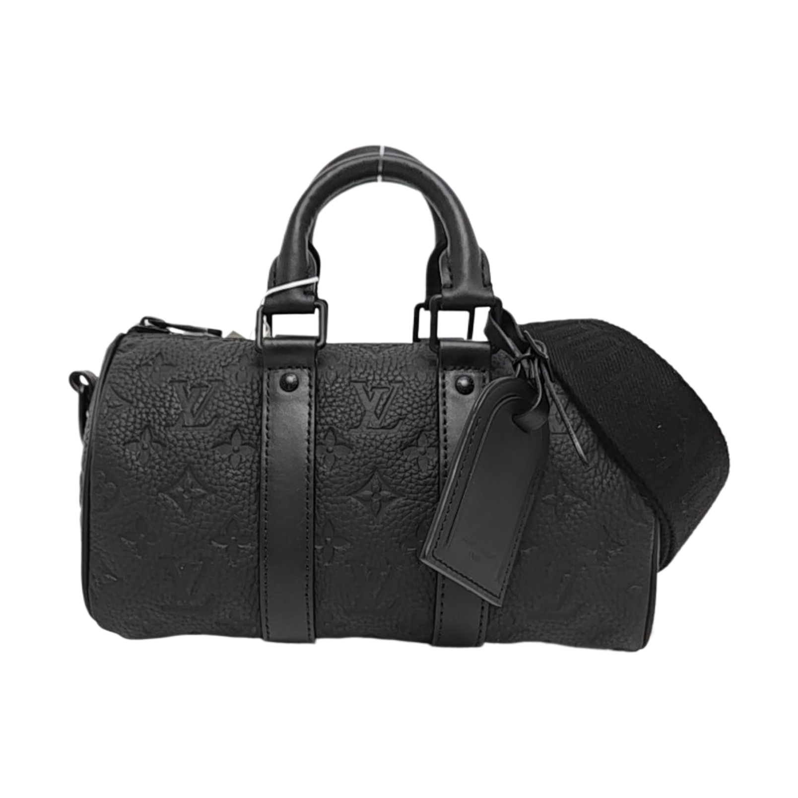 KEEPALL 25 Monogram Calfskin Black