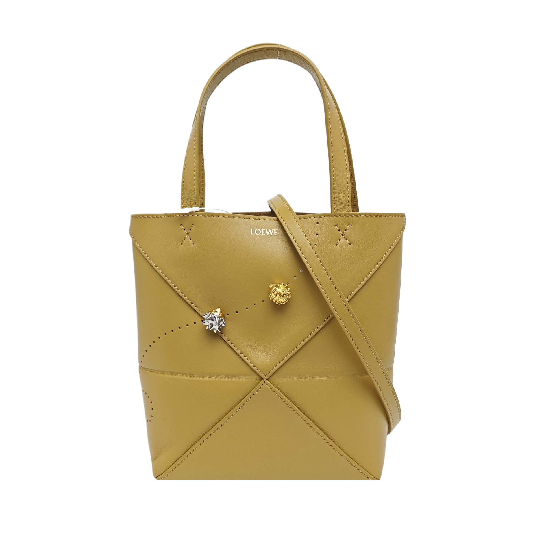 Puzzle Fold Mini Calfskin Beige
